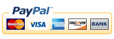 We accept payment of all major credit card via PayPal